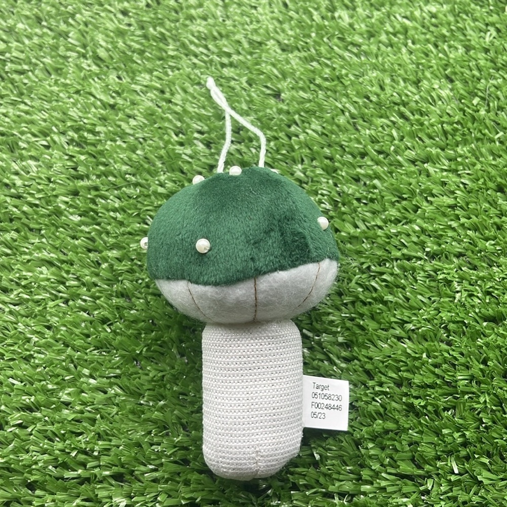 Fabric Mushroom Ornament Dark Green, NWT - Picture 6 of 9